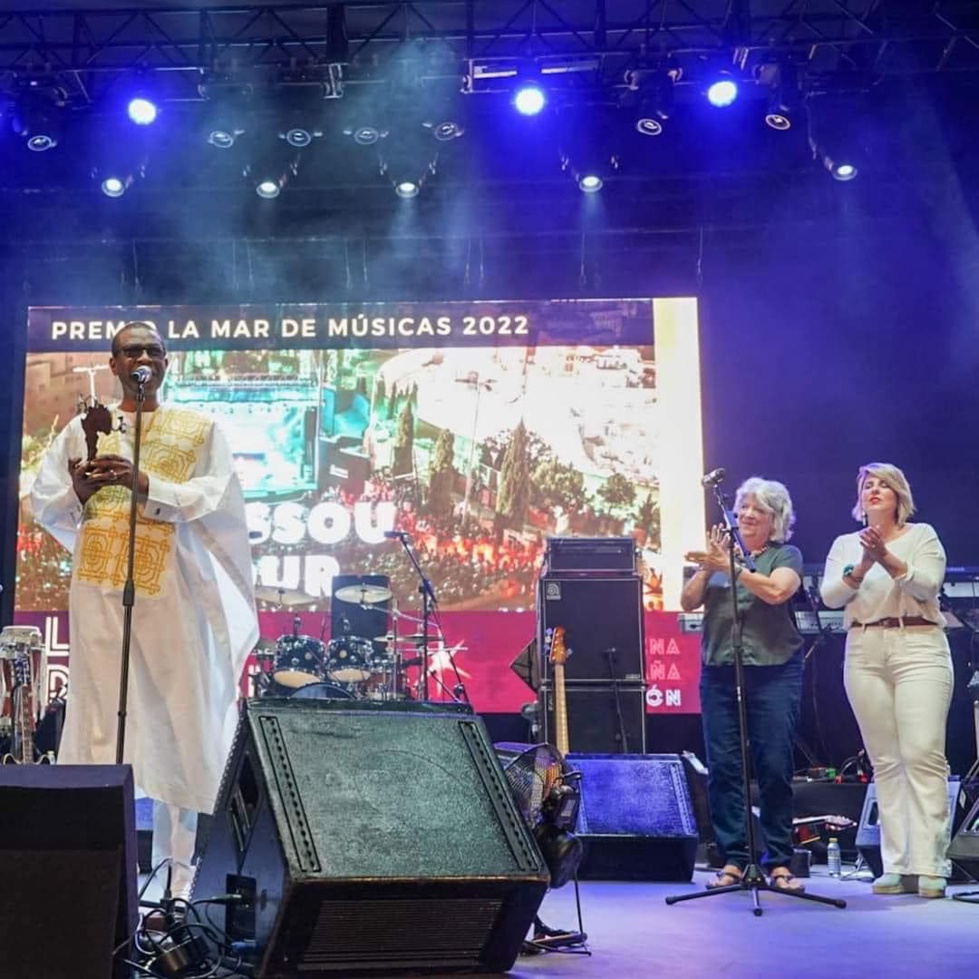 Youssou Ndour a reçu ce lundi 18 juillet 2022 à Cartagena, en Espagne, le Prix « La Mar de Músicas »