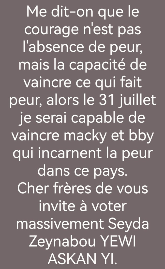 Législatives : le fils de Serigne Mamoune Niass, Hamada, défie Macky Sall et jure de le battre le 31 juillet prochain