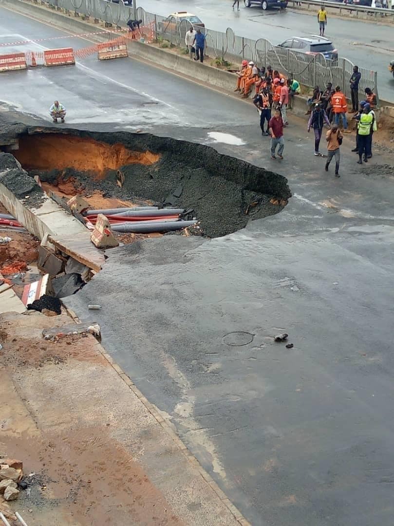 Une partie du pont de l'Emergence affaissée: Les Chinois qui travaillent au niveau du BRT, indexés 