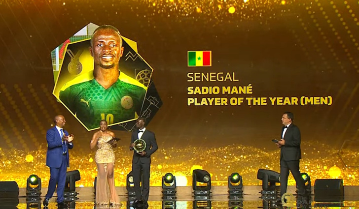 SADIO MANE élu meilleur joueur d'Afrique 2022 #CAFAWARDS2022