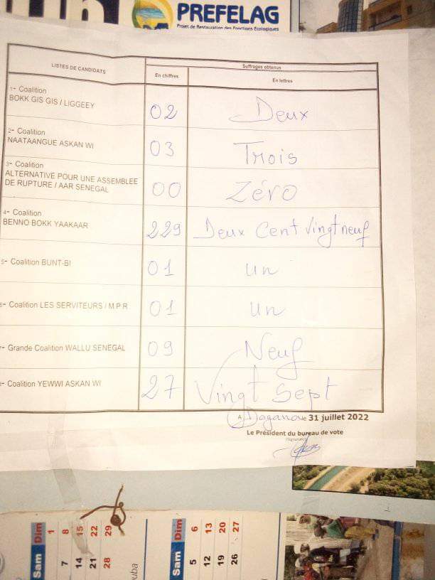 Législatives 2022/ Dagana : BBY gagne le Centre de Mbayene, Commune de Gnith Législatives 2022/ Dagana : BBY gagne le Centre de Mbayene, Commune de Gnith