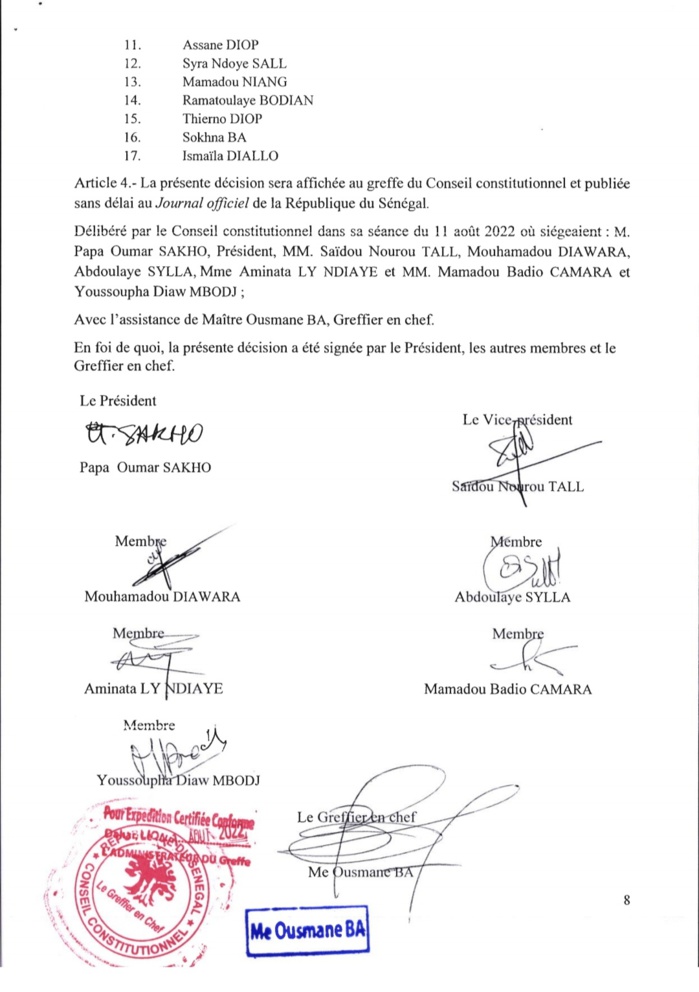 Législatives 2022 : En intégralité, la décision du Conseil constitutionnel, qui rejette... Législatives 2022 : En intégralité, la décision du Conseil constitutionnel, qui rejette...