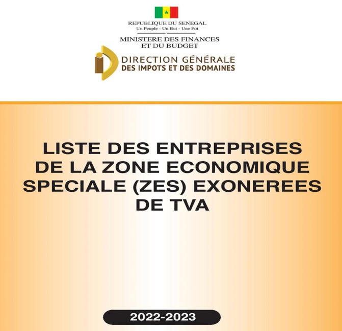 Quelles sont les des entreprises exonérées de TVA : La DGID publie sa liste des entreprises de la ZES
