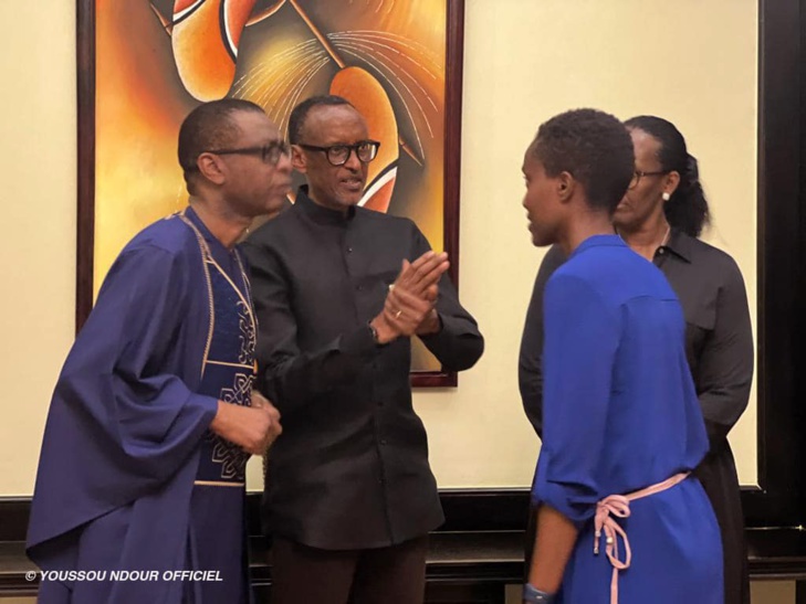 Accueilli et chaleureusement reçu par Paul Kagamé : les remerciements de Youssou Ndour