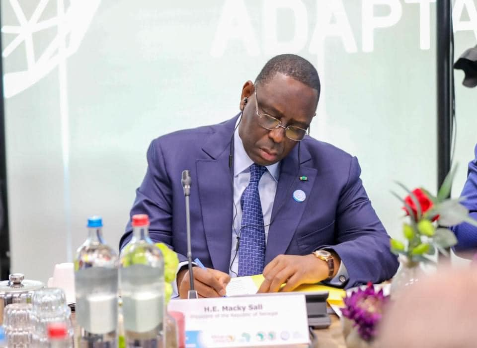Sommet sur l'adaptation de l’Afrique au changement climatique: Macky Sall insiste sur l'urgence de sauver le continent Sommet sur l'adaptation de l’Afrique au changement climatique: Macky Sall insiste sur l'urgence de sauver le continent
