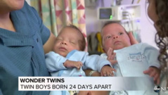 Des jumeaux nés avec 24 jours d'écart