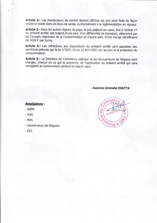 Nouveaux prix du ciment validés le 9 septembre : A Dakar, le tarif fixé et les concertations entamées dans les régions Nouveaux prix du ciment validés le 9 septembre : A Dakar, le tarif fixé et les concertations entamées dans les régions