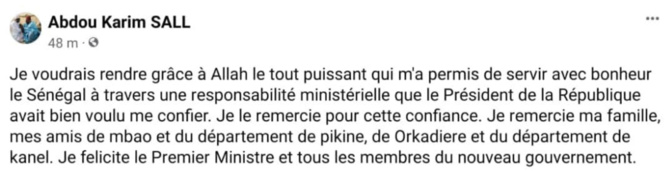 Abdou K. Sall non reconduit dans le nouvel attelage: Ce qui pourrait l'expliquer Abdou K. Sall non reconduit dans le nouvel attelage: Ce qui pourrait l'expliquer