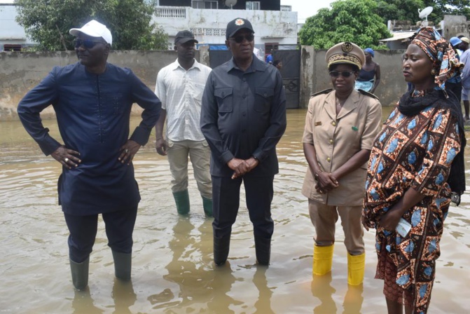 Intensification du pompage à Fatick: Le Ministre, Serigne Mbaye Thiam au chevet des sinistrés