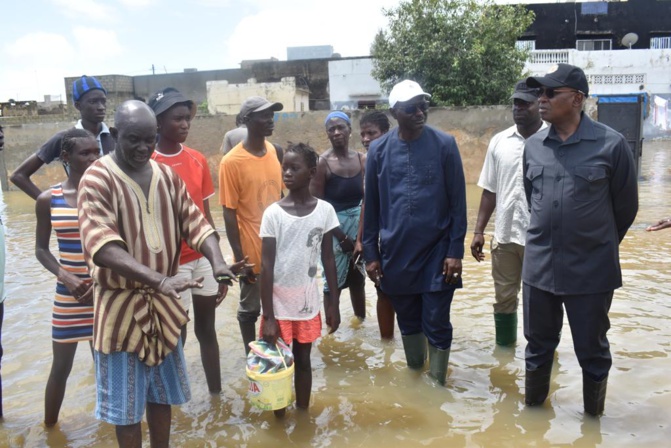 Intensification du pompage à Fatick: Le Ministre, Serigne Mbaye Thiam au chevet des sinistrés