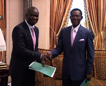 Amadou Diagne du Fogeca honoré par le le Président Obiang Nguema
