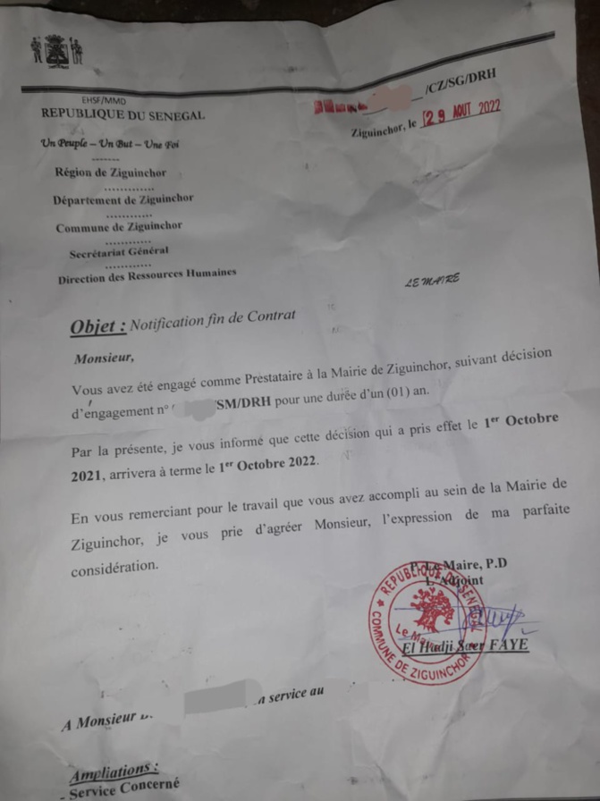 Mairie de Ziguinchor: Ousmane Sonko envoie au chômage 145 personnes Mairie de Ziguinchor: Ousmane Sonko envoie au chômage 145 personnes