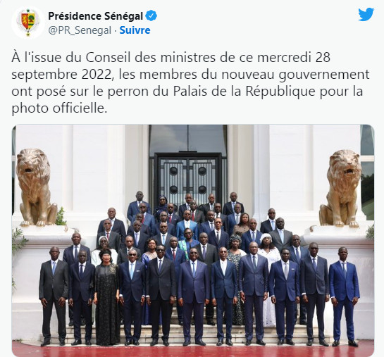 Photo/Conseil des ministres: La pose photo du nouveau gouvernement d’Amadou Ba