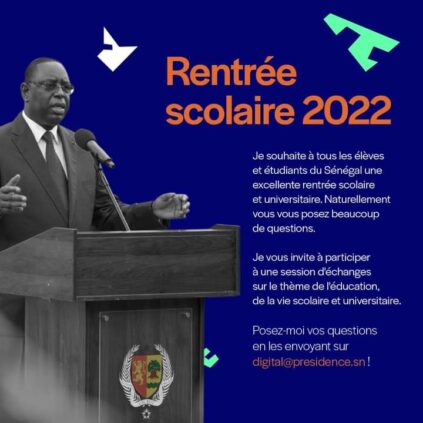 Rentrée scolaire / Message de Macky Sall: « L’école est l’âme de la République »