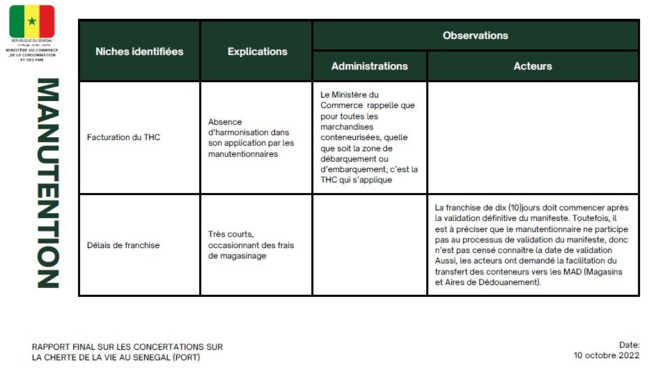 Coûts de passage portuaires : Le rapport de la Commission, ses mesures et recommandations