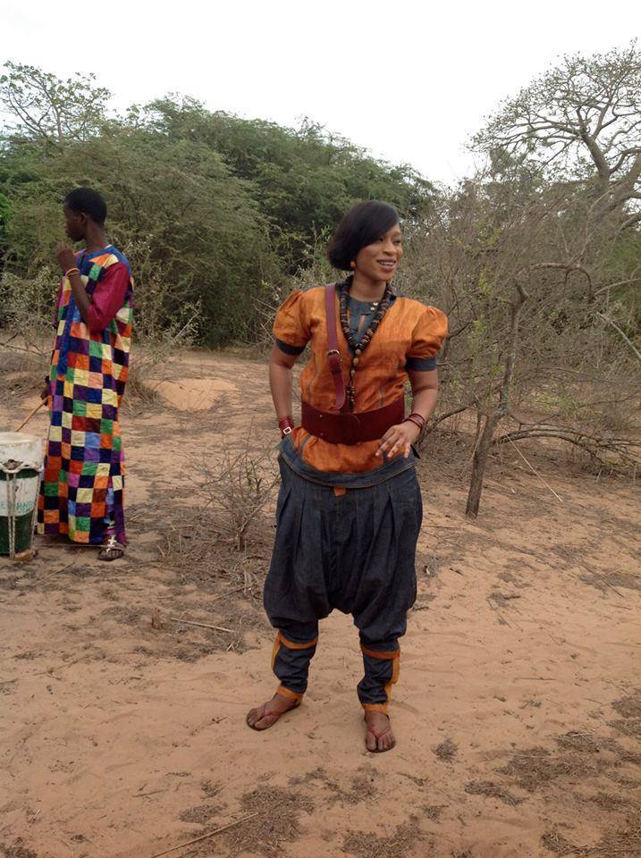 Aïda Samb en plein tournage du clip "Sunu sangue"