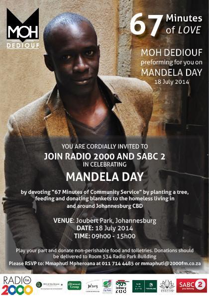 Mandela day: Moh Dediouf offre 67 minutes de concert à Johannesburg 