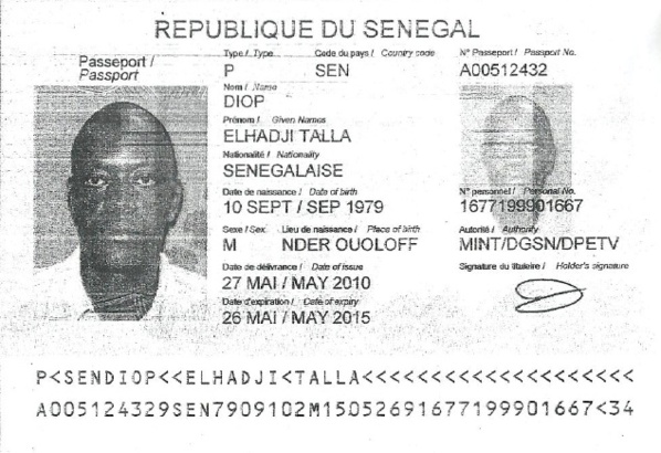 Documents - El Hadji Talla Diop, un escroc ?