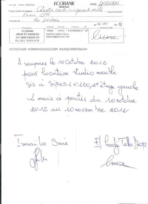 Documents - El Hadji Talla Diop, un escroc ?