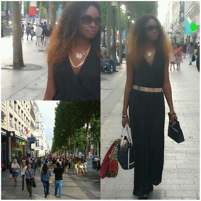 Khady Ndiaye Bijou profite pleinement du soleil parisien