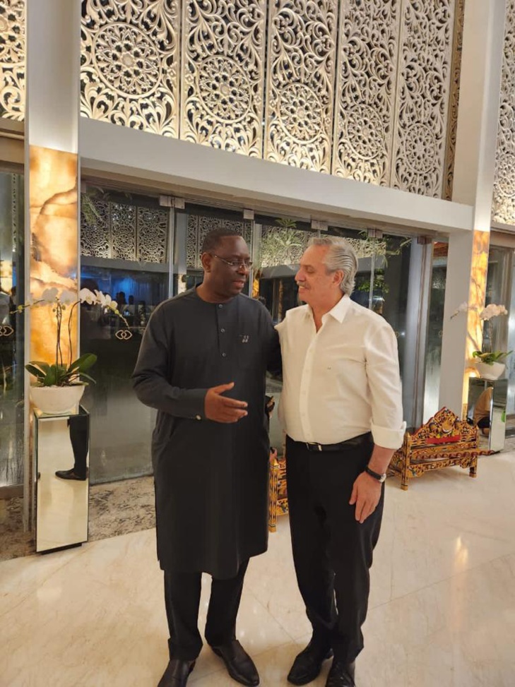 Sommet du G2O : Le chef de l’Etat Macky Sall a dîné hier avec les Présidents français et argentin Sommet du G2O : Le chef de l’Etat Macky Sall a dîné hier avec les Présidents français et argentin