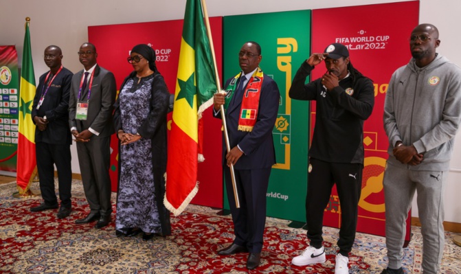 le Président Macky Sall aux Lions : « Ne craignez personne, mais respectez tous vos adversaires, condition essentielle pour aller loin » le Président Macky Sall aux Lions : « Ne craignez personne, mais respectez tous vos adversaires, condition essentielle pour aller loin »