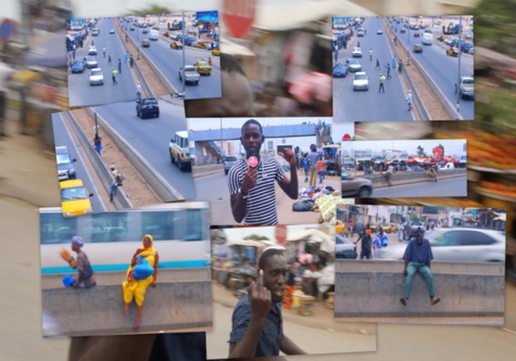  Camera de rue - non usage des passerelles : quand des Sénégalais inconscients et indisciplinés jouent avec leur vie