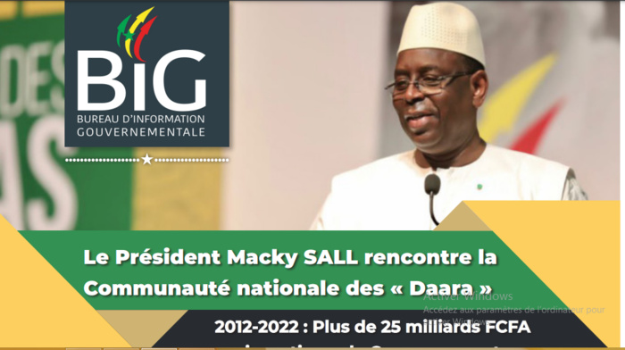 Rencontre Président Macky Sall et la Communauté nationale des « Daara »: Plus de 25 milliards FCfa investis par le Gouvernement de 2012 à 2022