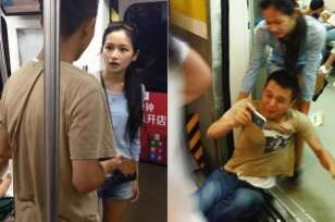 Chine : elle traine son petit ami hors du train et le frappe sauvagement pour avoir envoyé des SMS