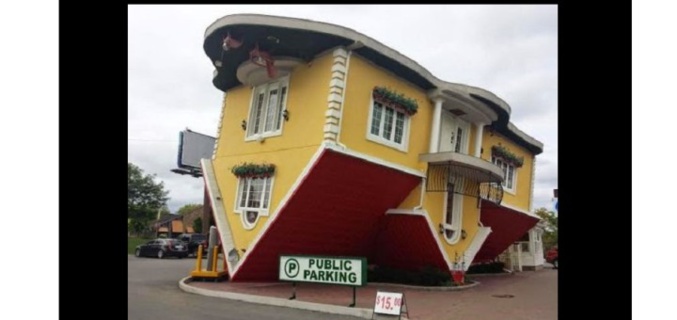 Incroyable!! une maison construite à l’envers: photos