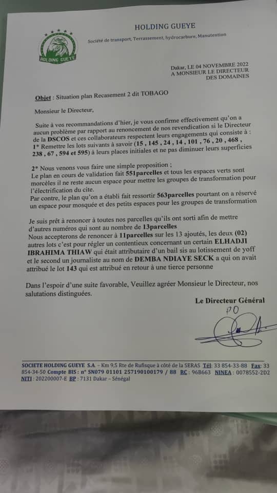 Cité Tobago/ Blocage et destruction de constructions de déflatés: Qui se cache derrière Mouhamadou Falilou Guéye, promoteur de Holding Guèye ? Cité Tobago/ Blocage et destruction de constructions de déflatés: Qui se cache derrière Mouhamadou Falilou Guéye, promoteur de Holding Guèye ?