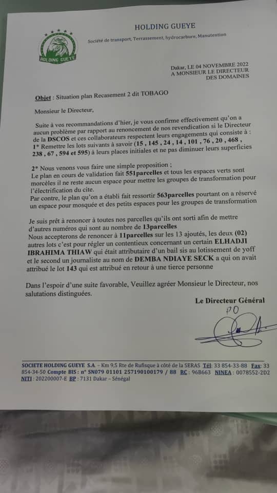 Cité Tobago/ Blocage et destruction de constructions de déflatés: Qui se cache derrière Mouhamadou Falilou Guéye, promoteur de Holding Guèye ? 