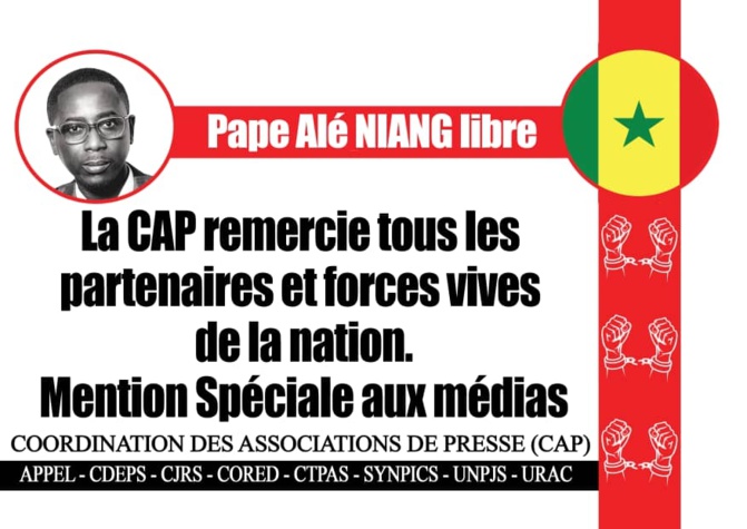 Justice : Pape Alé Niang est libre