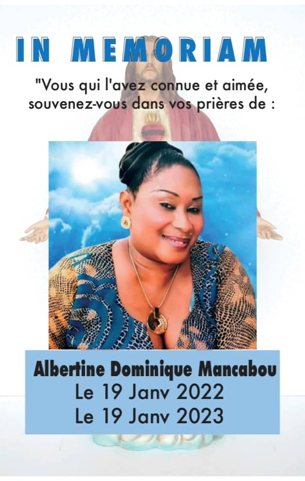 Messe anniversaire- Mme Albertine  Dominique  Mancabou