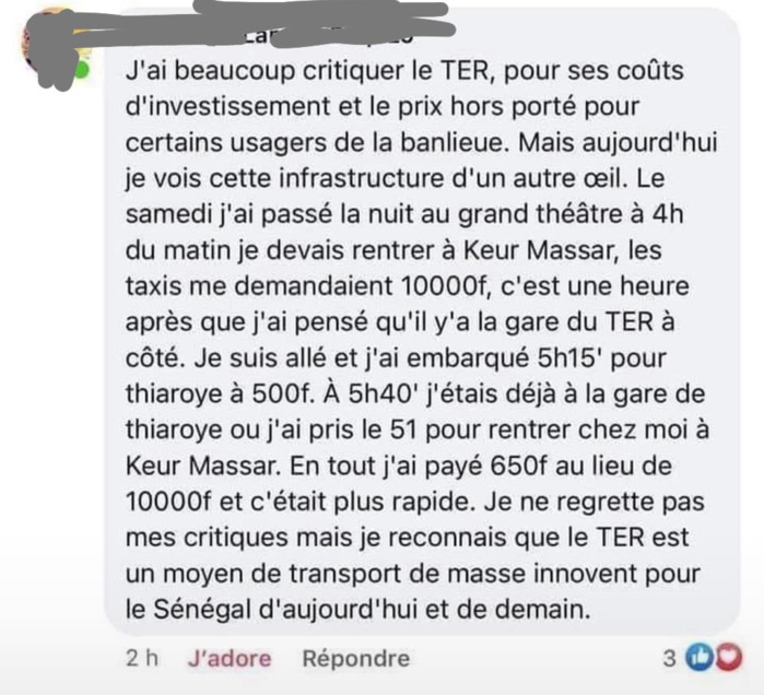 Train express régional : Témoignage d’un usager satisfait de la qualité de service Train express régional : Témoignage d’un usager satisfait de la qualité de service