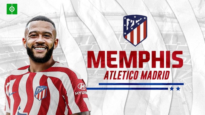 Officiel : Memphis Depay signe à l'Atlético de Madrid