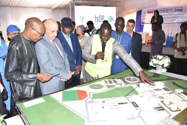 Photos / Visite de chantier de la station d’épuration de Cambérène : Le président de la Bid, Dr. Muhammad Sulaiman Al Jasser et le DG de l’ONAS, Mamadou Mamour Diallo