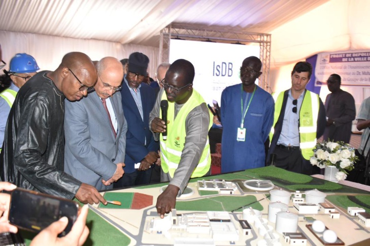 Photos / Visite de chantier de la station d’épuration de Cambérène : Le président de la Bid, Dr. Muhammad Sulaiman Al Jasser et le DG de l’ONAS, Mamadou Mamour Diallo
