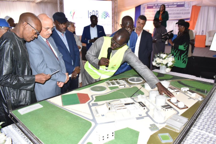 Photos / Visite de chantier de la station d’épuration de Cambérène : Le président de la Bid, Dr. Muhammad Sulaiman Al Jasser et le DG de l’ONAS, Mamadou Mamour Diallo