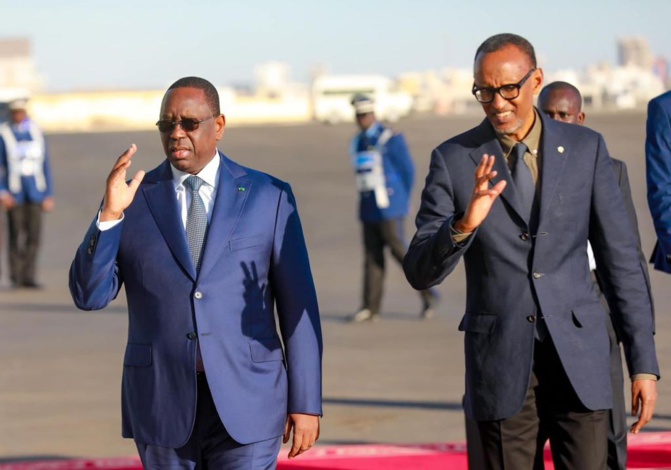 Le président  Kagame à Dakar pour le Sommet sur le financement des infrastructures en Afrique :  Macky Sall à l’accueil