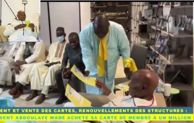 Placement des cartes et renouvellement du PDS : Wade-père se tape une carte à 1 million FCfa et galvanise les troupes