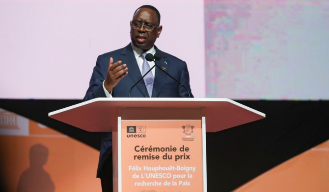 Prix Félix Houphouët-Boigny de l’Unesco pour la recherche de la paix : Macky Sall magnifie les valeurs et la portée de cet évènement Prix Félix Houphouët-Boigny de l’Unesco pour la recherche de la paix : Macky Sall magnifie les valeurs et la portée de cet évènement