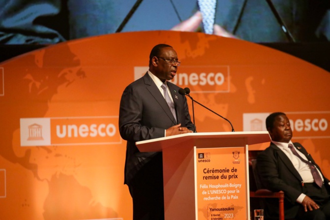 Prix Félix Houphouët-Boigny de l’Unesco pour la recherche de la paix : Macky Sall magnifie les valeurs et la portée de cet évènement Prix Félix Houphouët-Boigny de l’Unesco pour la recherche de la paix : Macky Sall magnifie les valeurs et la portée de cet évènement
