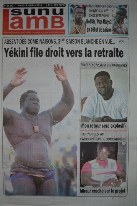A la Une du Journal Sunu Lamb du mardi 14 octobre 2014