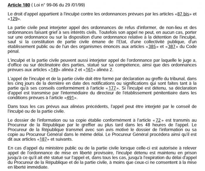Chambre d'accusation : L'exception d'inconstitutionnalité introduite par les avocats d'Ousmane Sonko (Document) Chambre d'accusation : L'exception d'inconstitutionnalité introduite par les avocats d'Ousmane Sonko (Document)
