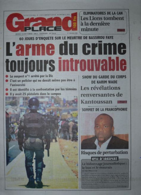 A la Une du Journal Grand Place du jeudi 16 octobre 2014