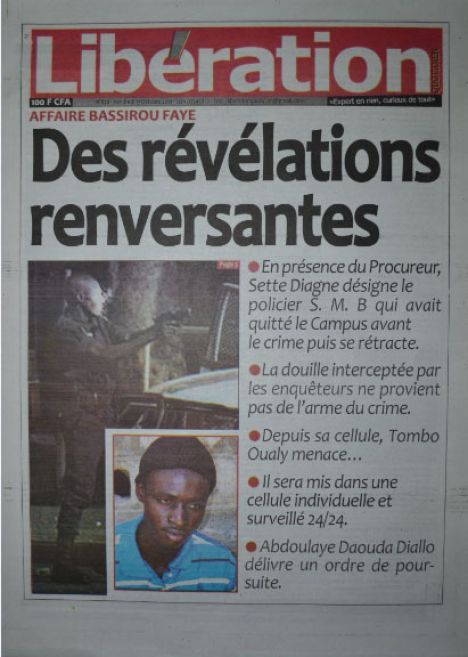 A la Une du Journal Libération du vendredi 17 octobre 2014