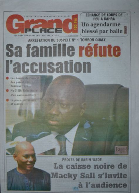 A la Une du Journal Grand Place du vendredi 17 octobre 2014