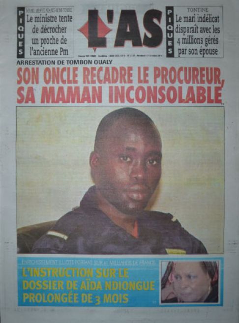 A la Une du Journal L'As du vendredi 17 octobre 2014