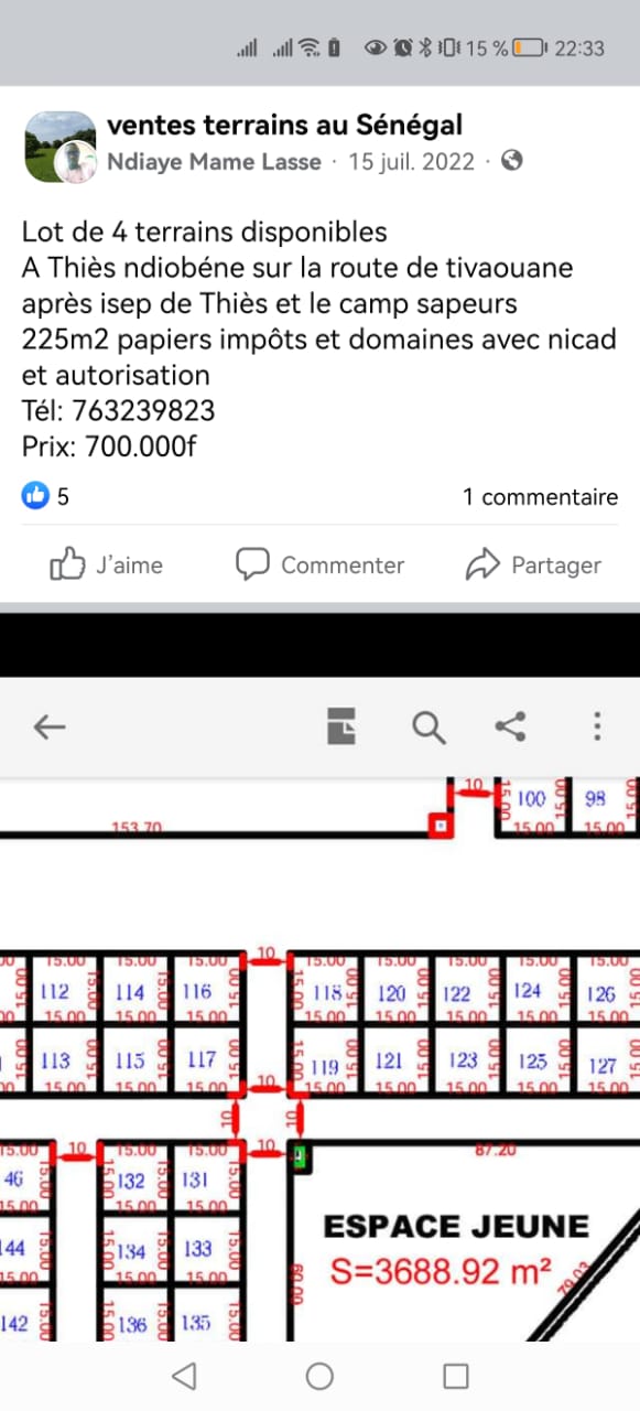 Foncier à Thiès/ Arnaque ou attributions légales: Les terrains de Ndobène et de Thiaoune Bambara, assaillis